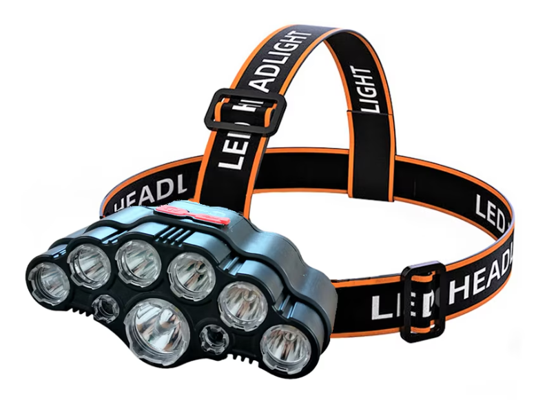 Lanterna de cap reincarcabila USB model SH T09 cu 9 LED Lumina Alb